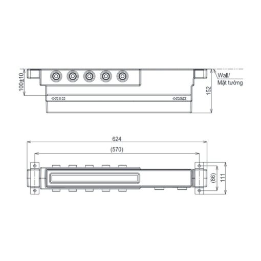 Phụ kiện âm tường TOTO TBN11HC0A (5 đường nước ra)