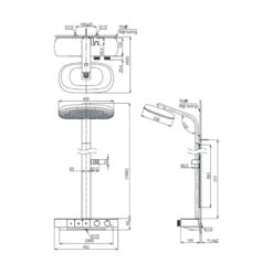 Sen cây nhiệt độ dòng G TOTO TBW14SD0A (kèm vòi xả bồn và kệ để đồ)