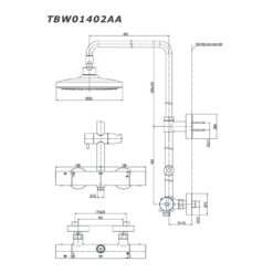 Sen cây nhiệt độ TOTO TBW01402AA dòng G (không xả bồn)