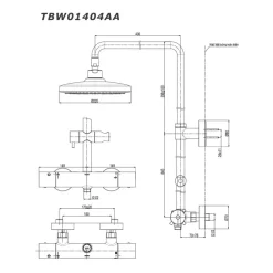 Sen cây nhiệt độ TOTO TBW01404AA dòng G 2 chế độ 13 Sen cây nhiệt độ TOTO TBW01404AA dòng G 2 chế độ