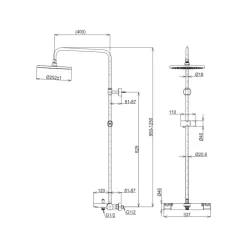 Sen cây nhiệt độ TOTO TBW11440V (kèm vòi xả bồn) 15 Sen cây nhiệt độ TOTO TBW11440V (kèm vòi xả bồn)