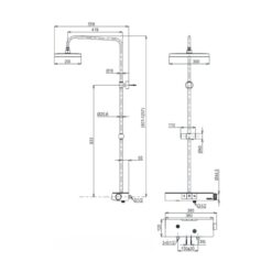 Sen cây nhiệt độ TOTO TBW12400V (kèm vòi xả bồn và kệ để đồ)