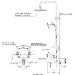 Sen cây tắm đứng nóng lạnh TOTO DM907CS TVSM104NSR