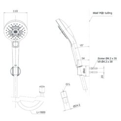 Tay sen tắm TOTO TBW01035V (3 chế độ) phun sương MistSpa