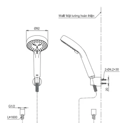 Tay sen tắm TOTO TBW07012A (2 chế độ) 16 Tay sen tắm TOTO TBW07012A (2 chế độ)