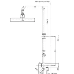 Thân sen cây TOTO TBW08006A dòng G dáng vuông 250mm 17 Thân sen cây TOTO TBW08006A dòng G dáng vuông 250mm