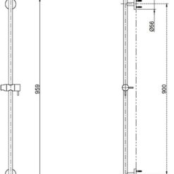 Thanh trượt sen tắm TOTO TBW01015B (959 mm)