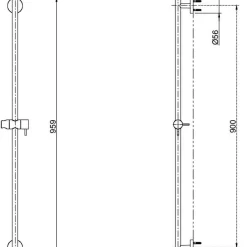 Thanh trượt sen tắm TOTO TBW01015B (959 mm)