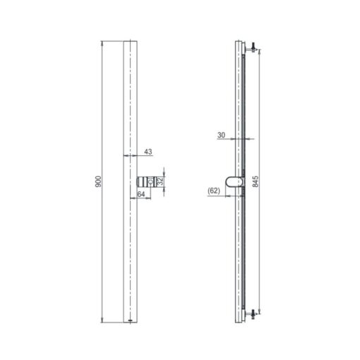 Thanh trượt sen tắm TOTO TBW160V0A (900 mm)