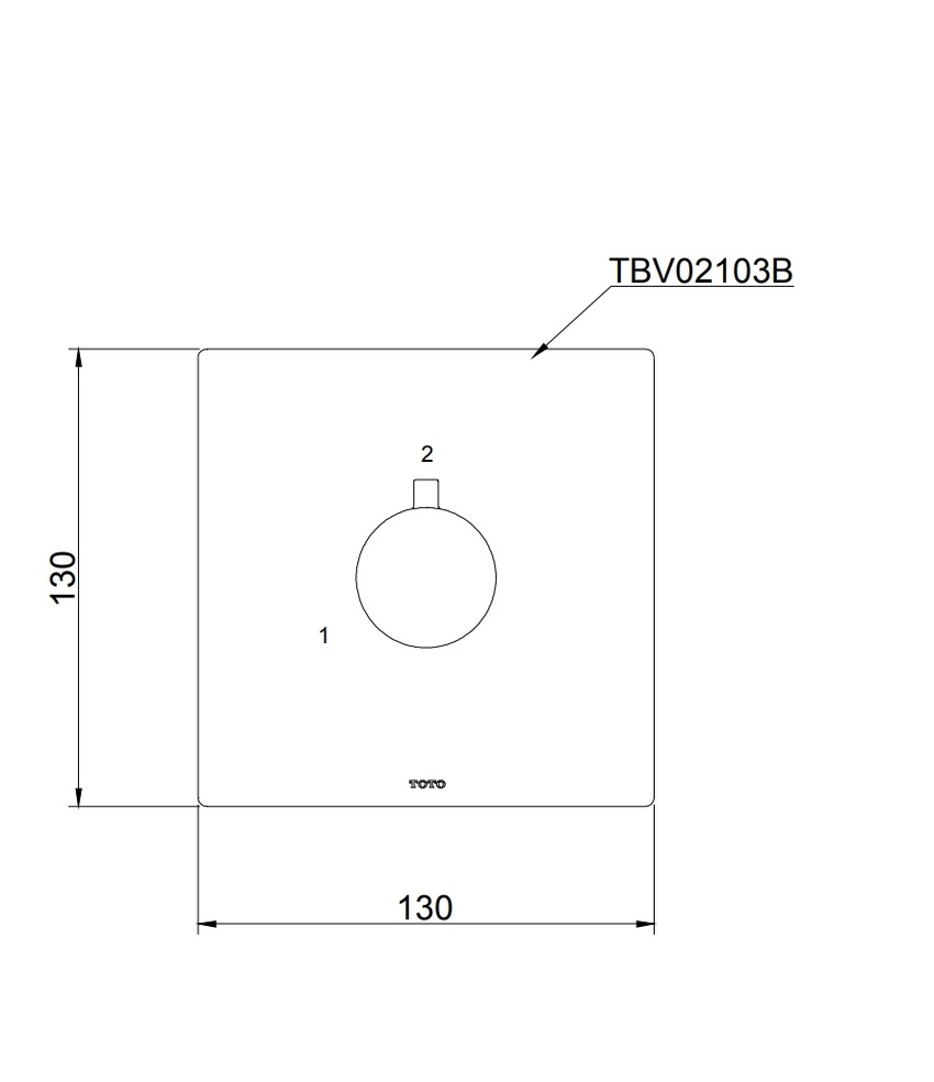 Van chuyển hướng 2 đường nước TOTO TBV02103B Van chuyển hướng 2 đường nước TOTO TBV02103B 2
