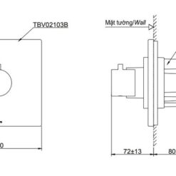 Van chuyển hướng 2 đường nước TOTO TBV02103B kèm phụ kiện âm tường TBN01102B