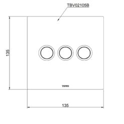 Van chuyển hướng 3 đường nước nút nhấn TOTO TBV02105B