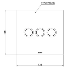 Van chuyển hướng 3 đường nước nút nhấn TOTO TBV02105B