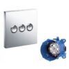 Van chuyển hướng 3 đường nước nút nhấn TOTO TBV02105B kèm phụ kiện âm tường TBN01001B