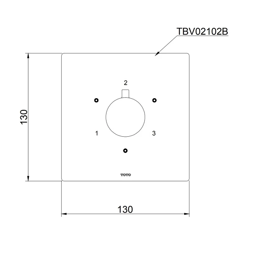 Van chuyển hướng 3 đường nước TOTO TBV02102B 8 Van chuyển hướng 3 đường nước TOTO TBV02102B