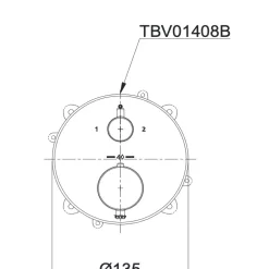 Van điều chỉnh nhiệt độ kèm nút chuyển hướng TOTO TBV01408B 12 Van điều chỉnh nhiệt độ kèm nút chuyển hướng TOTO TBV01408B