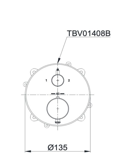 Van điều chỉnh nhiệt độ kèm nút chuyển hướng TOTO TBV01408B