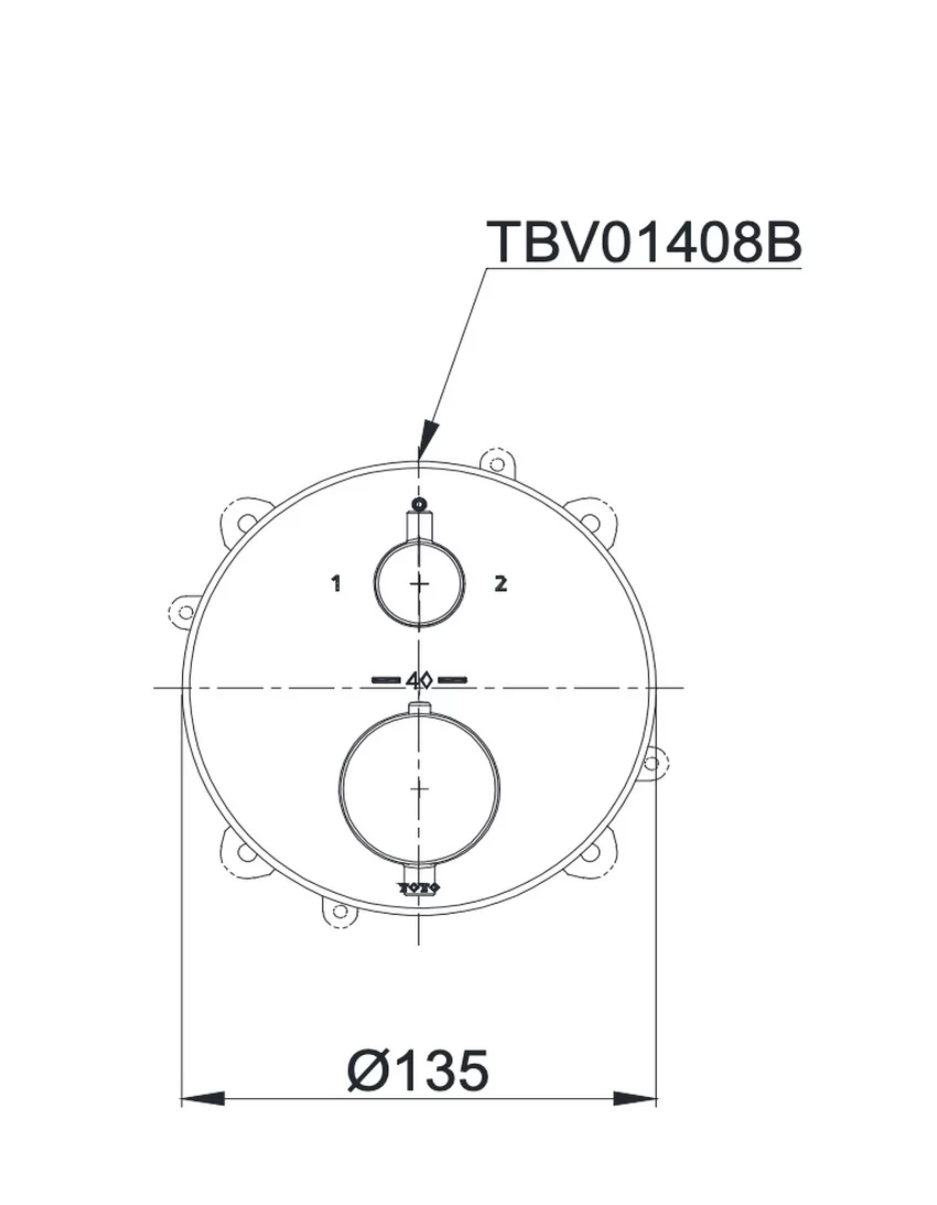 Van điều chỉnh nhiệt độ kèm nút chuyển hướng TOTO TBV01408B 18 Chi tiết chất liệu cao cấp của van điều chỉnh nhiệt độ TBV01408B