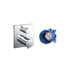Van điều chỉnh nhiệt độ kèm van chuyển hướng (2đn) TOTO TBV02404B kèm phụ kiện âm tường TBN01001B