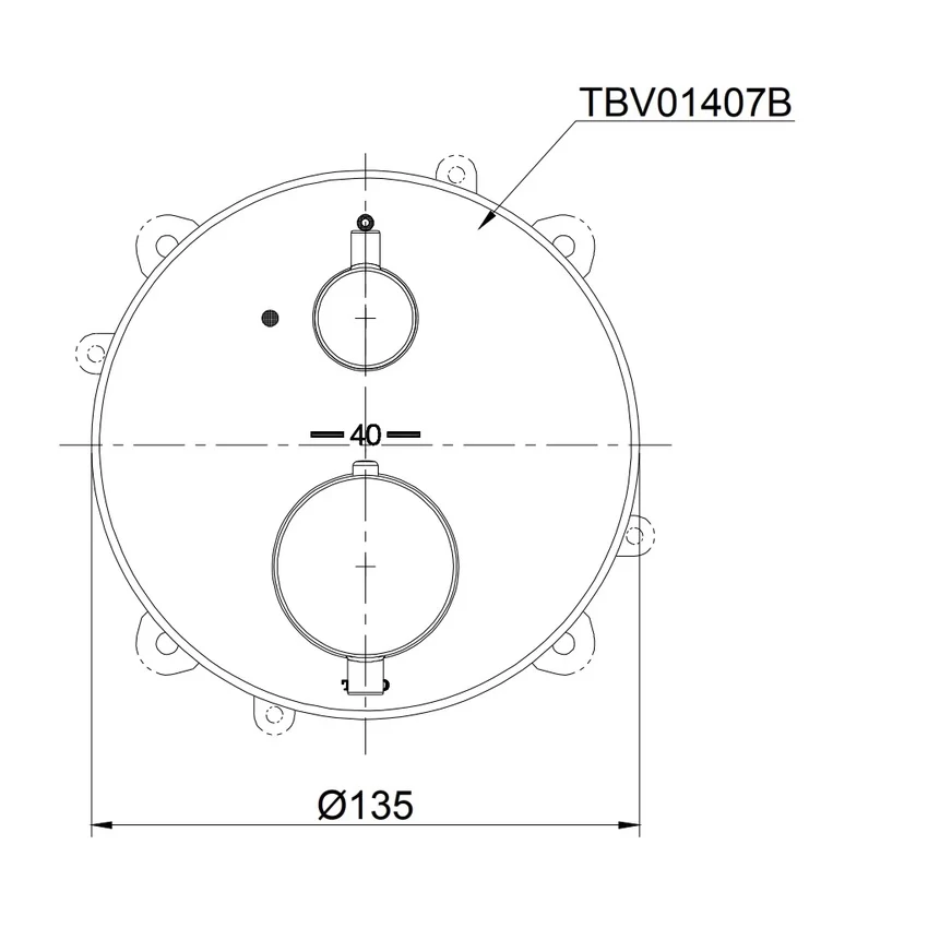 Van điều chỉnh nhiệt độ kèm van dừng TOTO TBV01407B 8 Van điều chỉnh nhiệt độ kèm van dừng TOTO TBV01407B
