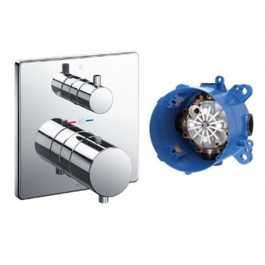 Van điều chỉnh nhiệt độ TOTO và phụ kiện âm tường TBN01001B - SKU: TBV02403B/TBN01001B Van điều chỉnh nhiệt độ TOTO và phụ kiện âm tường TBN01001B