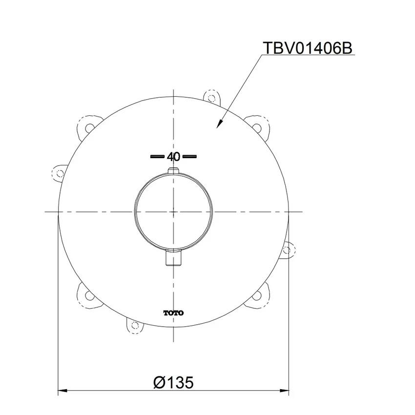 Van điều chỉnh nhiệt độ TOTO TBV01406B 8 Van điều chỉnh nhiệt độ TOTO TBV01406B