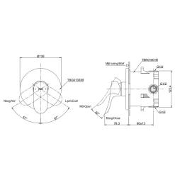 Van gật gù điều chỉnh nóng lạnh TOTO TBG01303BA