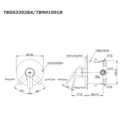 Van gật gù điều chỉnh nóng lạnh TOTO TBG03303BA
