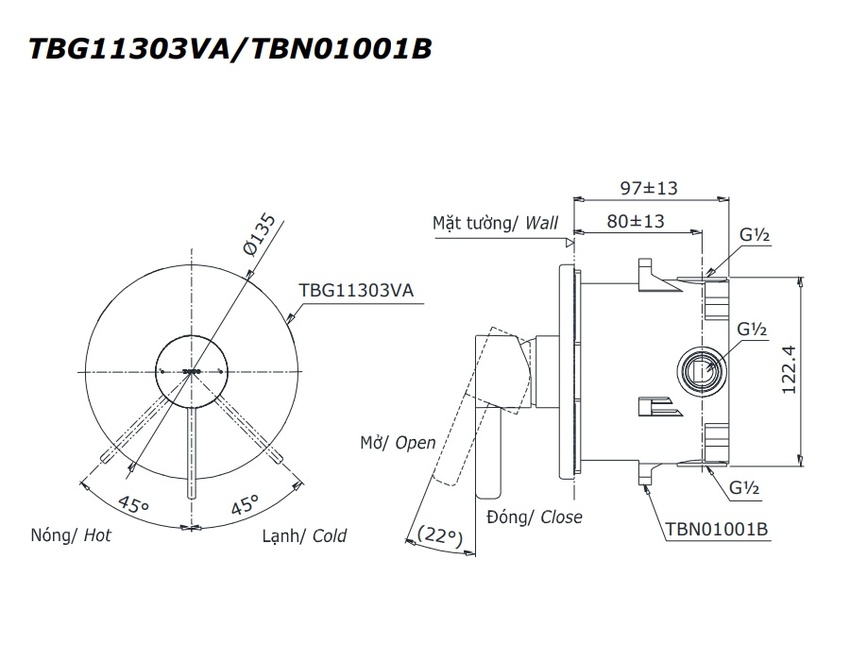 Van gật gù TOTO TBG11303V ưu điểm vượt trội Van gật gù TOTO TBG11303V ưu điểm vượt trội
