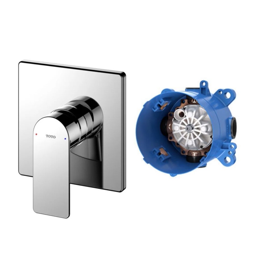 Van gật gù điều chỉnh nóng lạnh TOTO TBG13303A kèm phụ kiện âm tường TBN01001B 6 Van gật gù điều chỉnh nóng lạnh TOTO TBG13303A kèm phụ kiện âm tường TBN01001B