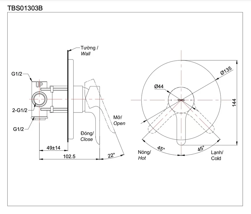 Van gật gù TBS01303B phù hợp với mọi không gian Van gật gù TBS01303B phù hợp với mọi không gian