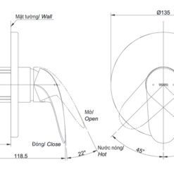 Van gật gù điều chỉnh nóng lạnh TOTO TBS03303B