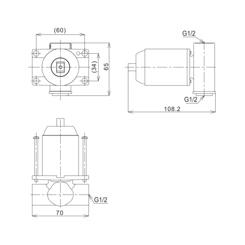 Van gật gù điều chỉnh nóng lạnh TOTO TBS06303A 7 Van gật gù điều chỉnh nóng lạnh TOTO TBS06303A