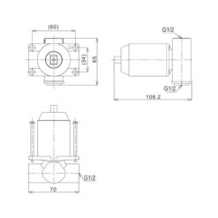 Van gật gù điều chỉnh nóng lạnh TOTO TBS06303A kèm phụ kiện âm tường TBS01303B1