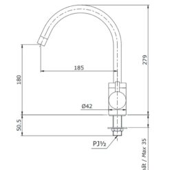 Vòi bếp lạnh TOTO TX606KES