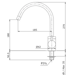 Vòi bếp lạnh TOTO TX606KES