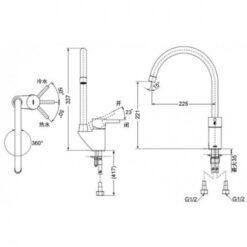Vòi bếp nóng lạnh TOTO DK307ARR (mã cũ DK307AN)