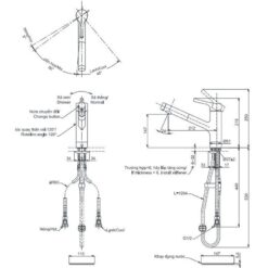 Vòi bếp nóng lạnh TOTO TKS05305JA dây rút
