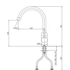 Vòi bếp nóng lạnh TOTO TX605KESBR