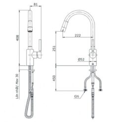 Vòi bếp nóng lạnh TOTO TX608KNBR