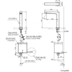 Vòi lavabo cảm ứng nóng lạnh TOTO TLE25007V