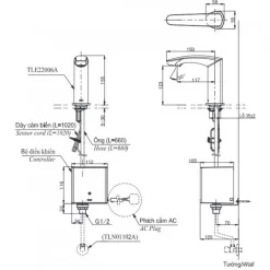 Vòi lavabo cảm ứng TOTO TLE22006A 12 Vòi lavabo cảm ứng TOTO TLE22006A
