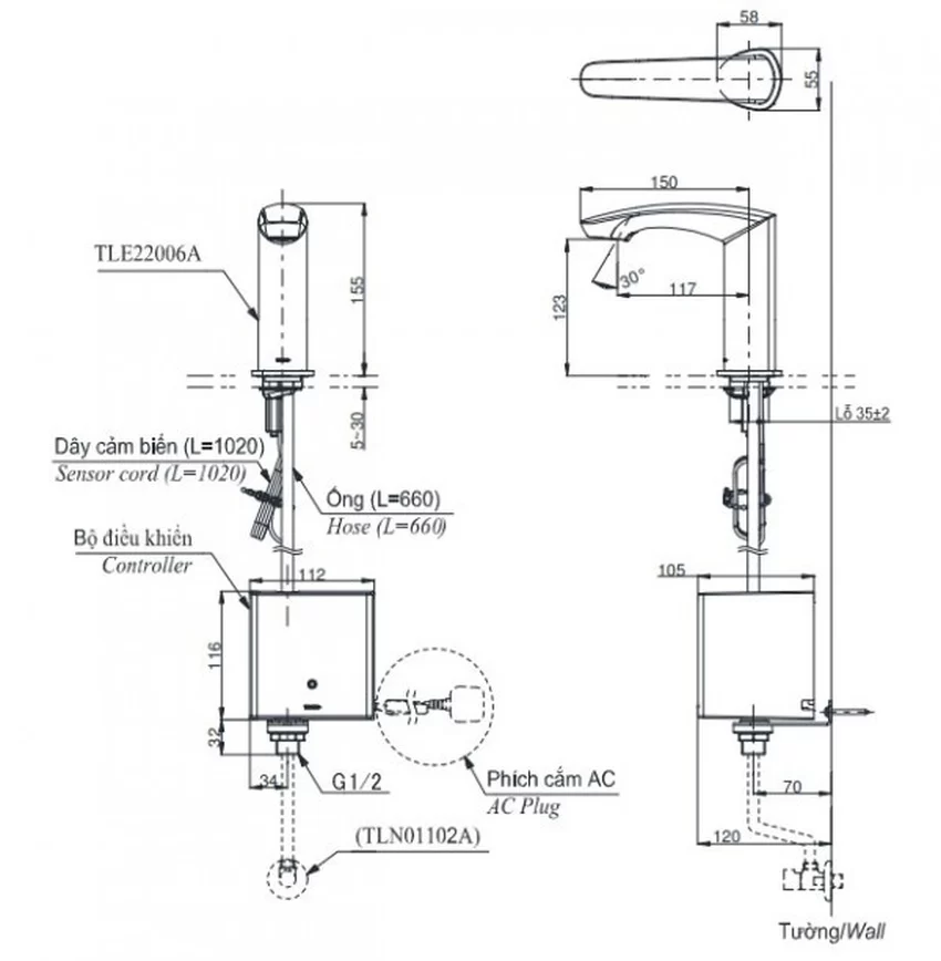 Ứng dụng vòi lavabo TOTO TLE22006A Vòi lavabo cảm ứng phù hợp cho mọi không gian