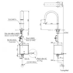 Vòi lavabo cảm ứng TOTO TLE24007V