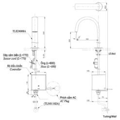 Vòi lavabo cảm ứng TOTO TLE24008V