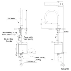 Vòi lavabo cảm ứng TOTO TLE24008V