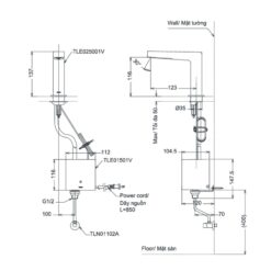 Vòi lavabo cảm ứng TOTO TLE25001V