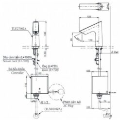 Vòi lavabo cảm ứng TOTO TLE27002A TLE01502A1 TLN01102A (nước lạnh - dùng điện)