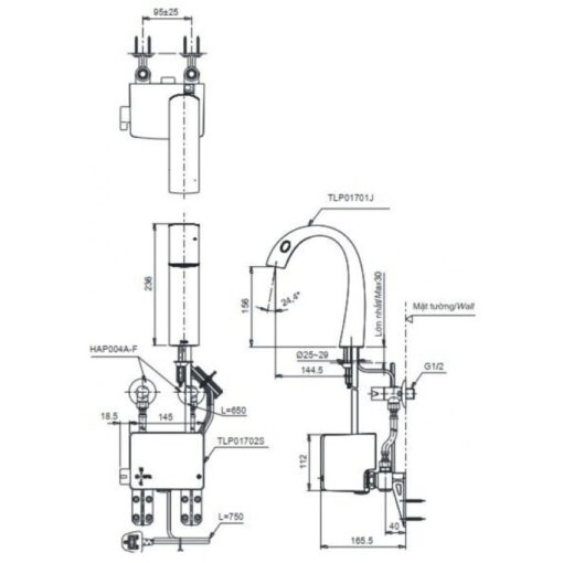 Vòi lavabo cảm ứng TOTO TLP01701J Matsu