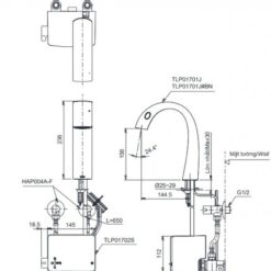 Vòi lavabo cảm ứng TOTO TLP01701J#BN TLP01702S Matsu Nickel mờ kèm bộ điều khiển